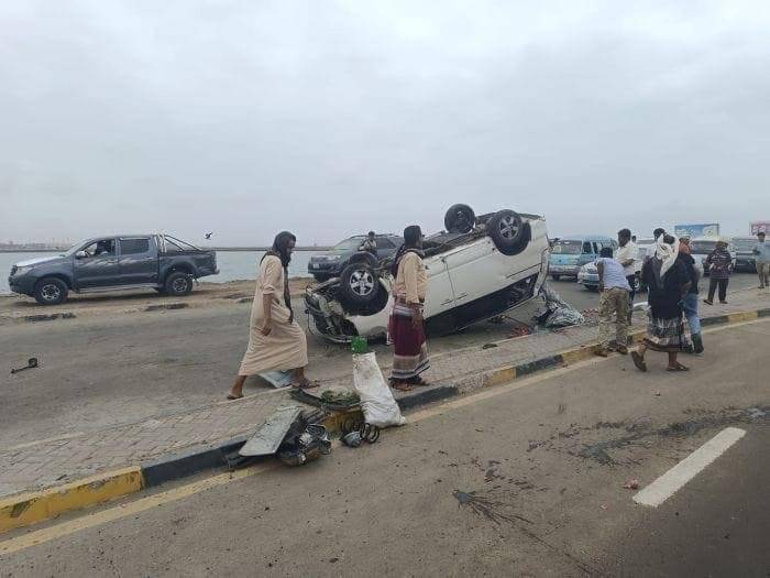14 حادث في المحافظات اليمنية المحررة تودي بأرواح 4 أشخاص في ثاني أيام اسبوع المرور العربي