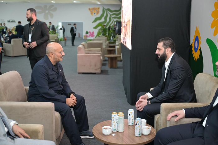 طارق صالح يلتقي الرئيس السوري أحمد الشرع على هامش قمة المناخ في البرازيل