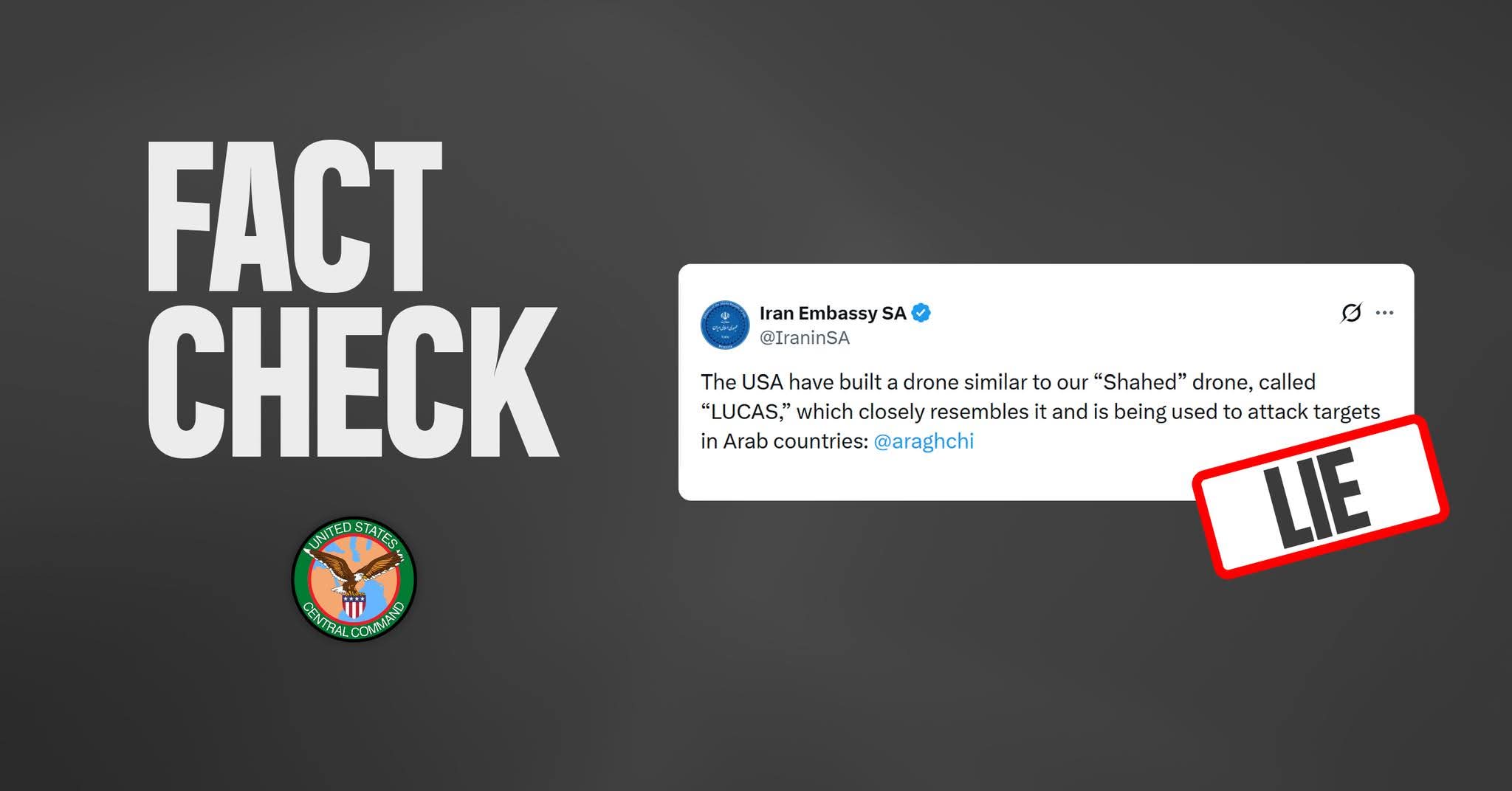 القيادة المركزية تدحض رواية طهران: اليد الإيرانية ملطخة بدماء المدنيين في الخليج وليس الأمريكية