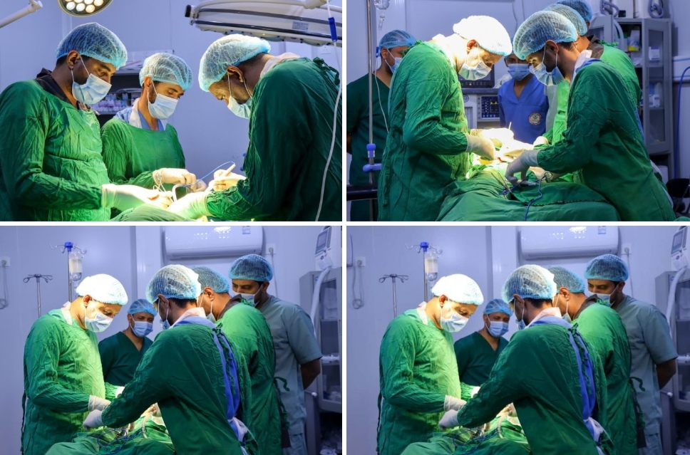 إنجاز طبي غير مسبوق في المخا.. المستشفى السعودي ينجح في استئصال ورم نادر لطفل