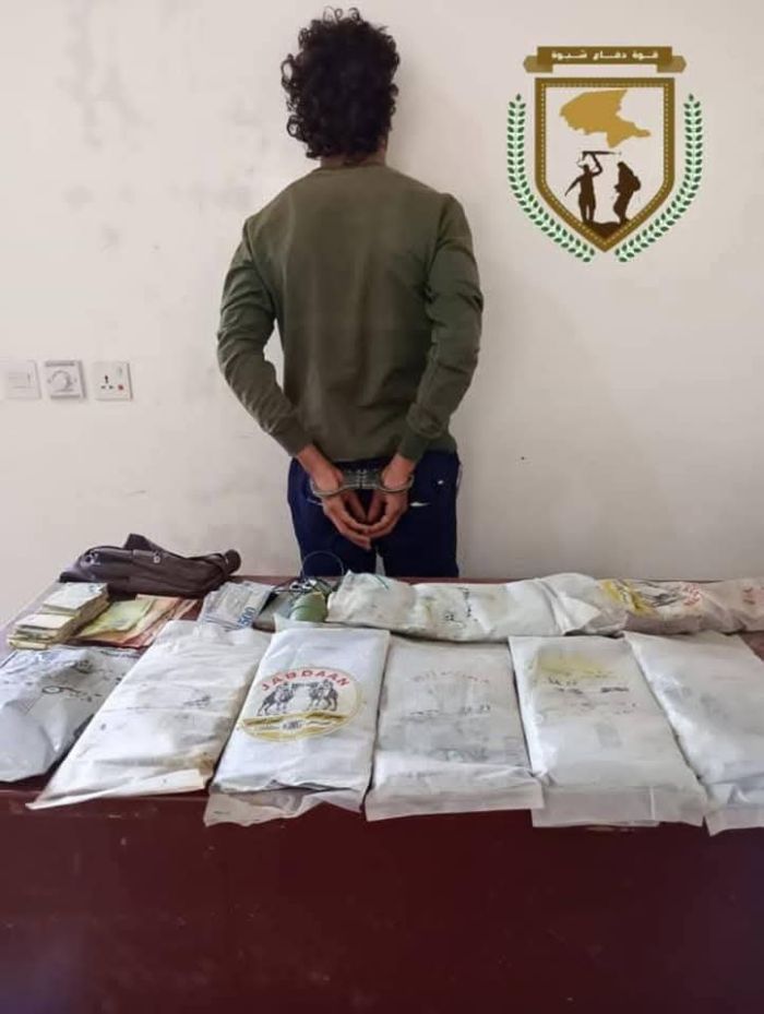 في طريقه إلى عدن.. دفاع شبوة يُحبط تهريب 8 كجم من الحشيش