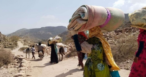 منظمة دولية تعلن تدفق موجة نزوح جديدة في اليمن