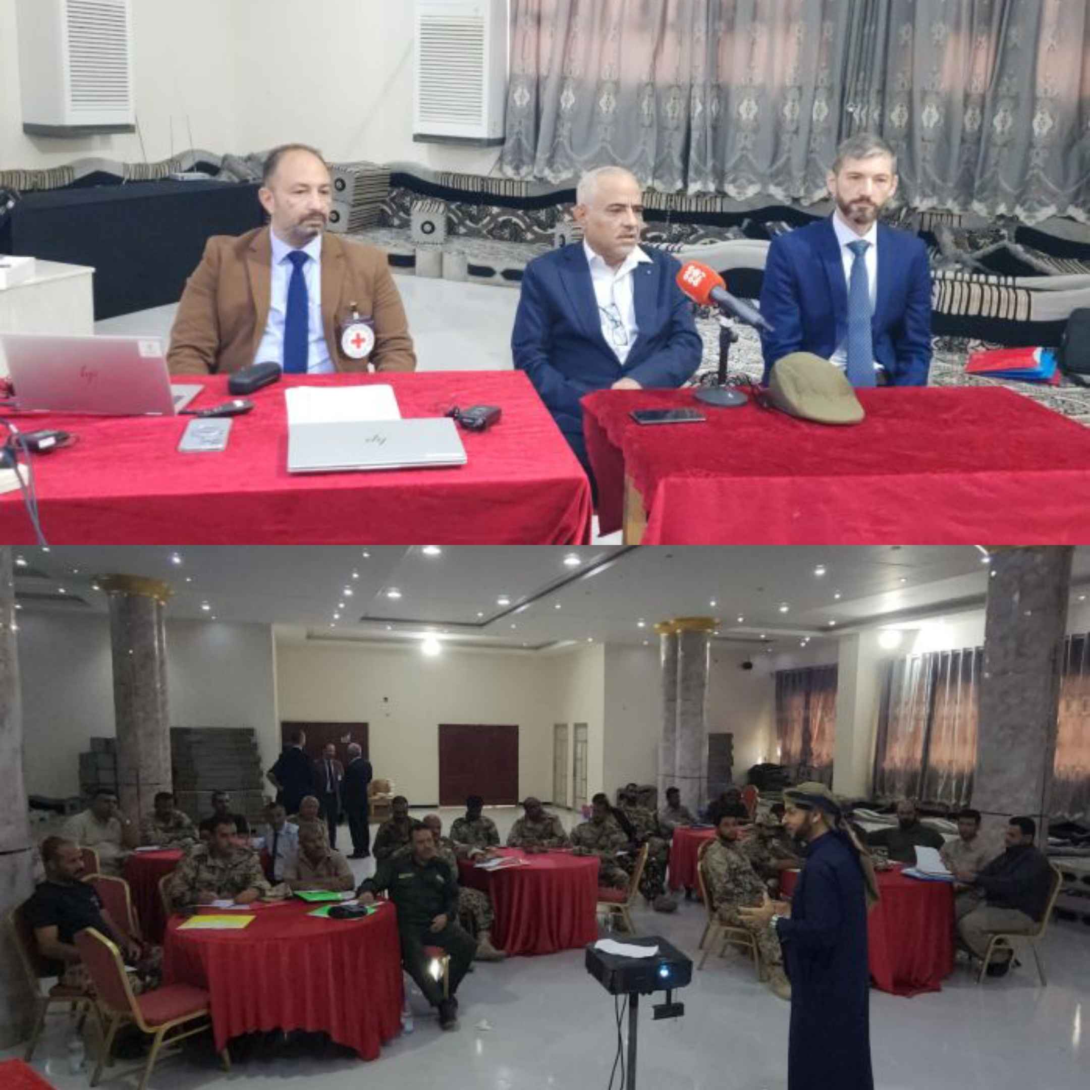 المسعودي يدشن برنامجًا تدريبيًا لضباط المقاومة الوطنية في المخا بالشراكة مع الصليب الأحمر
