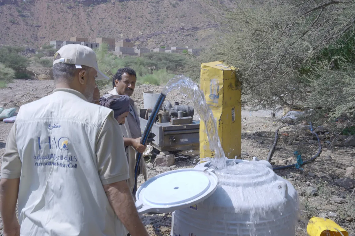إنسانية المقاومة الوطنية تنفذ مشروع مياه نوعي في قرية الأغبرة بمحافظة لحج