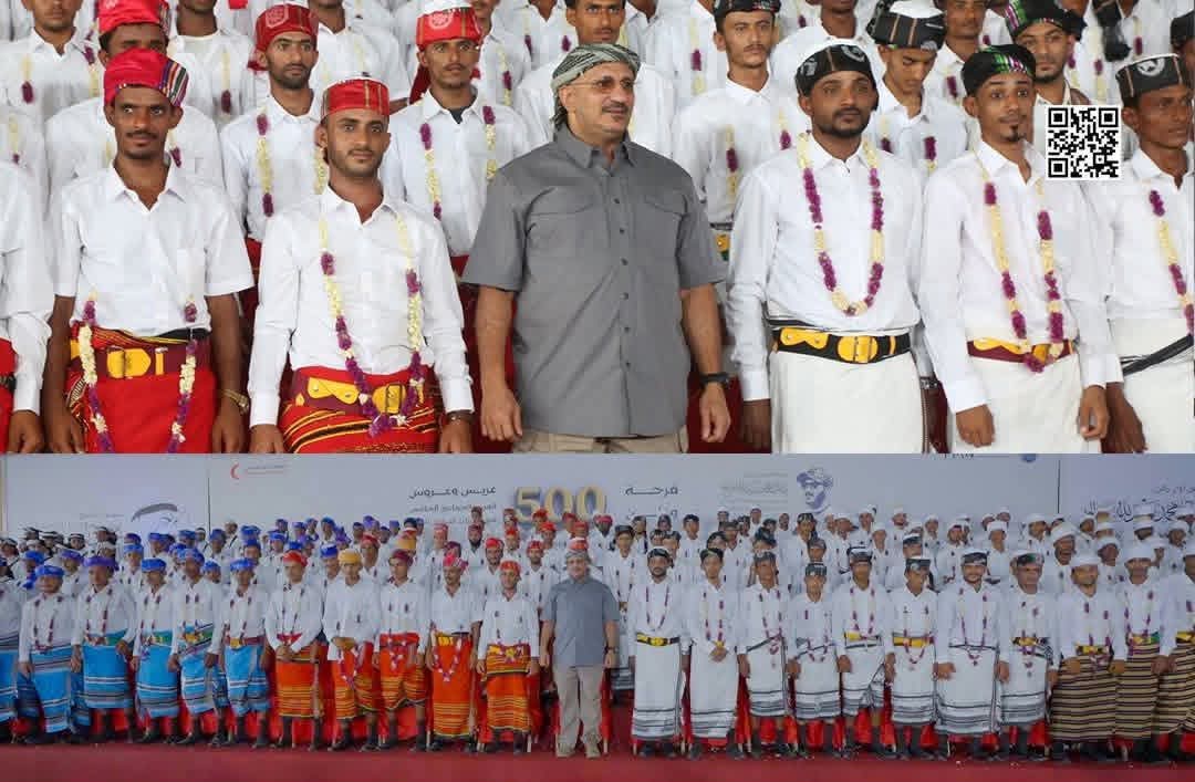 برعاية طارق صالح.. المخا تشهد العرس الجماعي الخامس لـ500 عريس وعروس تحت شعار "فرحة وطن"